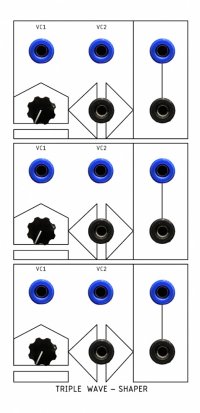 Serge Module Triple Waveshaper from Prism Circuits