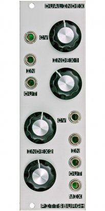 Eurorack Module Dual Index (VCA / VC Mixer) from Pittsburgh Modular