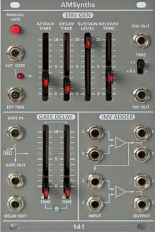 Eurorack Module AM8141 ADSR & Gate Delay from AMSynths