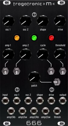 Eurorack Module m666 (original black panel version) from Trogotronic