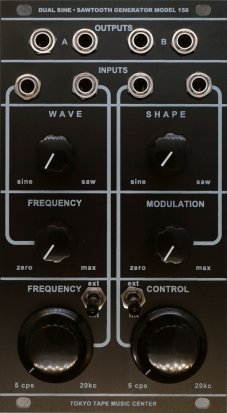 Eurorack Module Dual Sine Sawtooth Generator Model 158 REV2.0  from Tokyo Tape Music Center