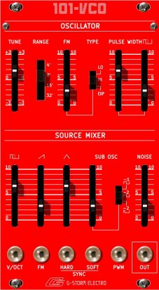 Eurorack Module 101-VCO Red from G-Storm Electro