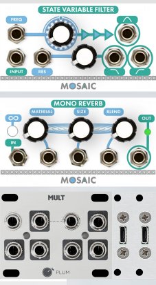 Eurorack Module Mosaic FX + Plum Mult + USB from Other/unknown