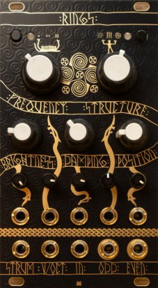 Eurorack Module Rings - Golden Runes - Black&Gold panel from Mörk Modules