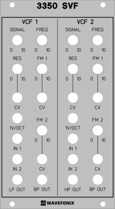 Eurorack Module 3350 Dual State-Variable Filter (SVF) from Wavefonix