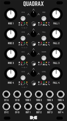 Eurorack Module Dusty Clouds - QUADRAX Black aluminium panel from Other/unknown