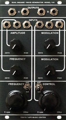 Eurorack Module Dual Square Wave Generator Model 144 REV2.0 from Tokyo Tape Music Center