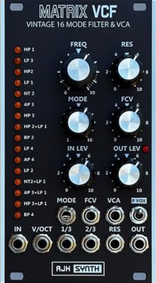 Eurorack Module Matrix VCF & VCA (Dark Edition) from AJH Synth
