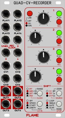 Eurorack Module QUAD CV RECORDER from Flame