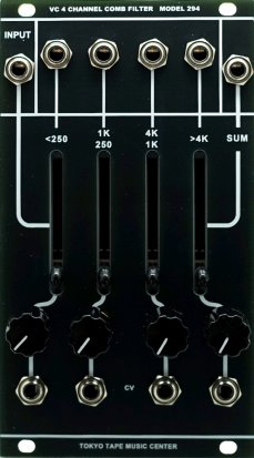 Eurorack Module Voltage Controlled 4 Channel Comb Filter MODEL 294 from Tokyo Tape Music Center
