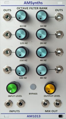 Eurorack Module AM1013 Octave Fixed Filter Bank from AMSynths