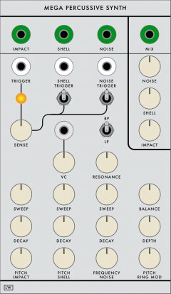 Serge Module Mega Percussive Synth from Loudest Warning