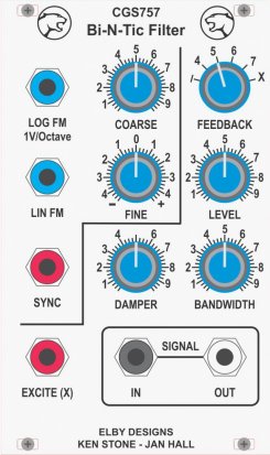 Eurorack Module CGS757 Bi-N-Tic Filter from Elby Designs