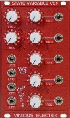 Eurorack Module State Variable VCF from Vinicius Electrik