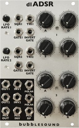 Eurorack Module dlADSR (prelim) from Bubblesound Instruments