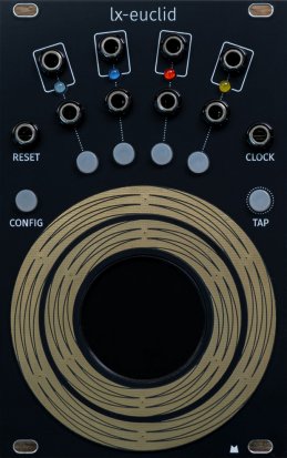 Eurorack Module lx-euclid - upside down - Black Panel from Mörk Modules