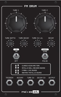 Eurorack Module EDU DIY FM Drum from Erica Synths