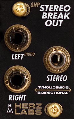 Eurorack Module 0hp Stereo Breakout from Herzlich Labs
