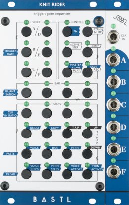 Eurorack Module Knit Rider Aluminium Panel (Outputs Right) from Bastl Instruments