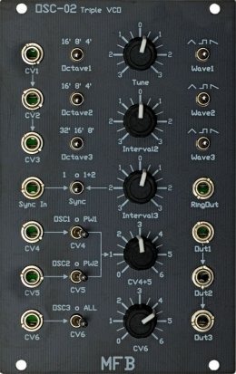 Eurorack Module OSC-02 Triple VCO from MFB