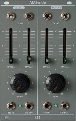 Eurorack Module AM8133 DUAL DC VCA from AMSynths