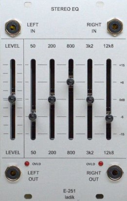 Eurorack Module E-251 Stereo Slider EQ from Ladik