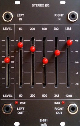 Eurorack Module E-251 Stereo Slider EQ from Ladik