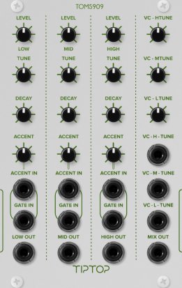 Eurorack Module TOMS909 (WHITE) from Tiptop Audio