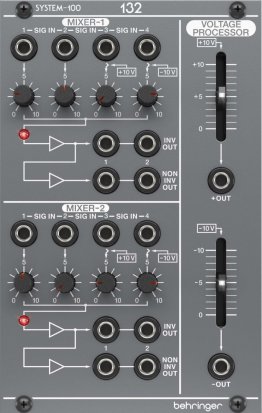 Eurorack Module SYSTEM 100 132 DUAL CV/AUDIO MIXER & CV GENERATOR from Behringer