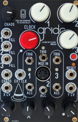 Eurorack Module DIY Grids Module with Midi In from Blue Lantern Modules