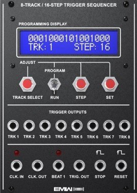 Eurorack Module 8-track / 16-step Trigger Sequencer from EMW