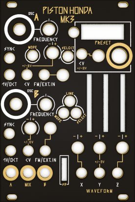 Eurorack Module Piston Honda MK3 Black & Gold Panel from Other/unknown