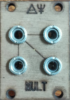 Eurorack Module 1U MULT (wood) from Analog Ordnance