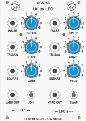 Eurorack Module CGS758 - Utility LFO from Elby Designs