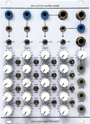 Serge Module 4x4 Active Matrix Mixer from Low-Gain Electronics