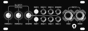 Eurorack Module "Вывод" black 1u from Paratek