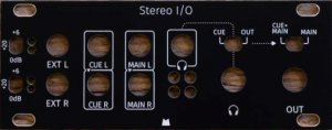 Eurorack Module Intellijel Stereo I/O 1U panel from Mörk Modules