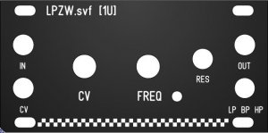 Eurorack Module SVF 1U prototype from LPZW.modules