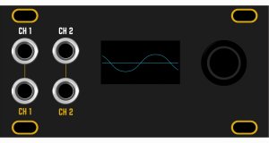 Eurorack Module Dusty Clouds - Zeroscope 1U Matte Black / Gold panel from Other/unknown