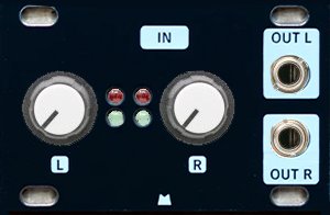 Eurorack Module Stereo Line In - Black Panel from Mörk Modules