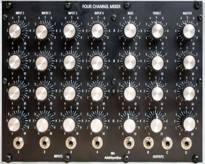 Eurorack Module AM984 Four Channel Mixer (2025 Edition) 32HP from AMSynths