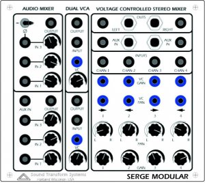 Serge Module Hex VCA Mixer from Serge