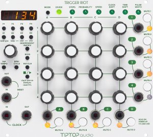 Eurorack Module Trigger Riot (WHITE) from Tiptop Audio