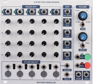 Eurorack Module 5-Step Voltage source (with pointer shafts) from Sputnik Modular