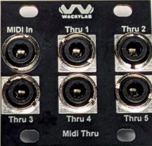Eurorack Module MIDI Thru 1U from Wackylab