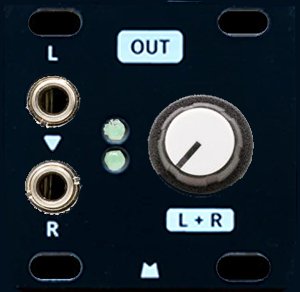 Eurorack Module Stereo Line Out - Black Panel from Mörk Modules