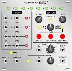 Eurorack Module SeqSquared from Hexinverter Électronique