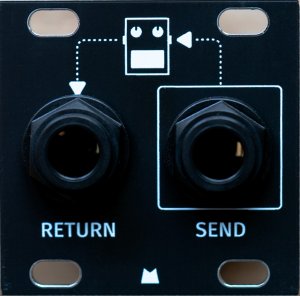 Eurorack Module Pedal I/O Jacks 1U - Black Panel from Mörk Modules