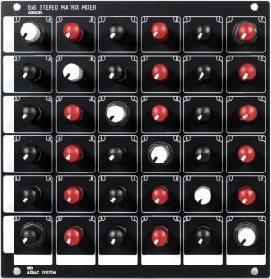Eurorack Module ADDAC814 6x6 Stereo Matrix Mixer - Controls from ADDAC System