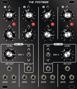 Eurorack Module The Postman (Black Panel) from Hexinverter Électronique